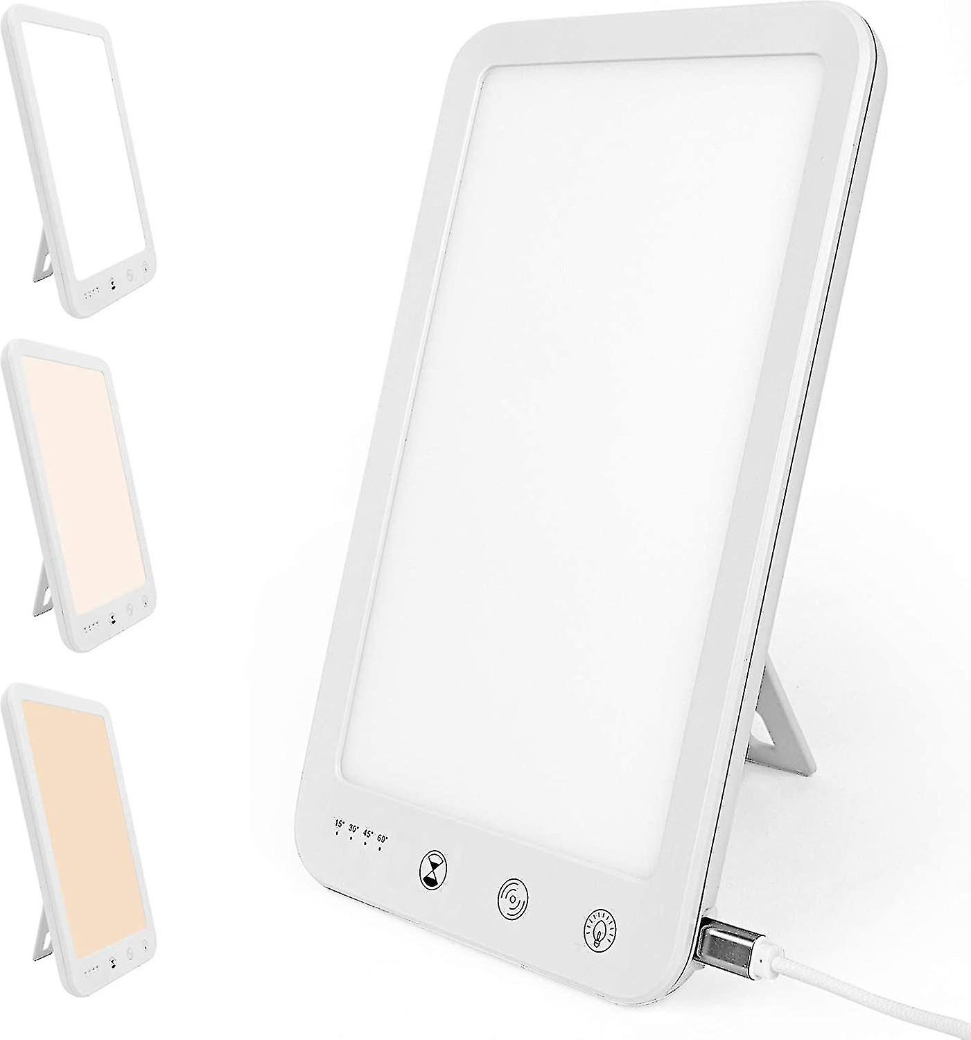 Sad Lamp, 10000lux Natural Led Daylight Lamp, Adjustable 3 Color Temperature, 4 Timer, 5 Brightness, Usb Type-c Powered Sad Light, Portable Sunlight