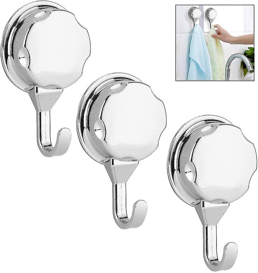 3 Pieces Kitchen Suction Cup Hook, Suction Cup Hook Wall Hook, Strong Adhesive Hook For Bathroom, Ho