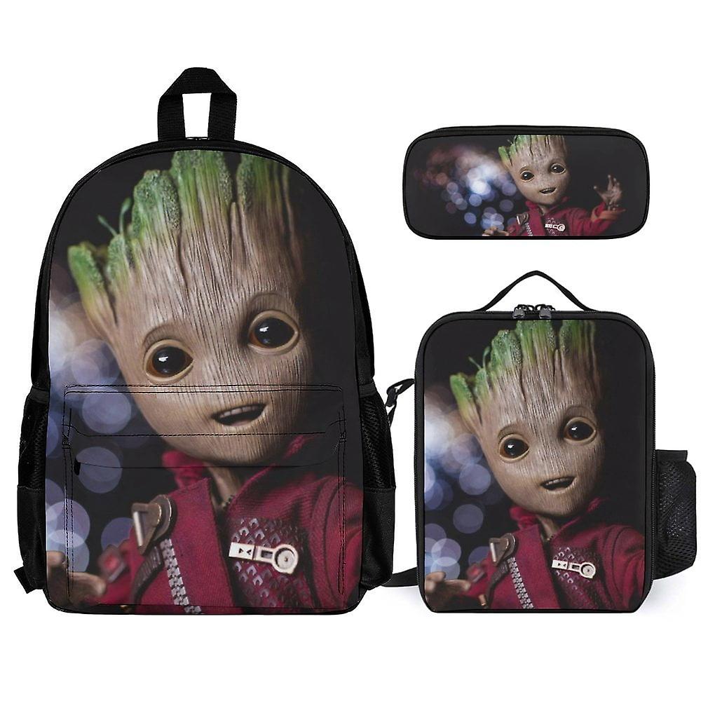 Som Groot 3Pcs batohy sady s obedovou taškou a peračníkom