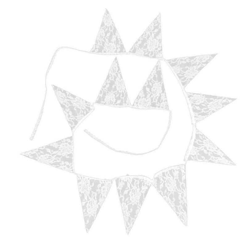 12pcs Hochzeit Spitze Banner
