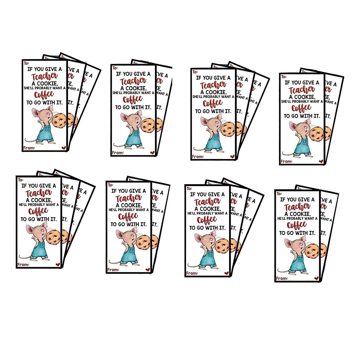 Appreciation Greeting Card for Teacher,If You Give Your Teacher A Cookie Book,Cards with Unique Appreciation,C