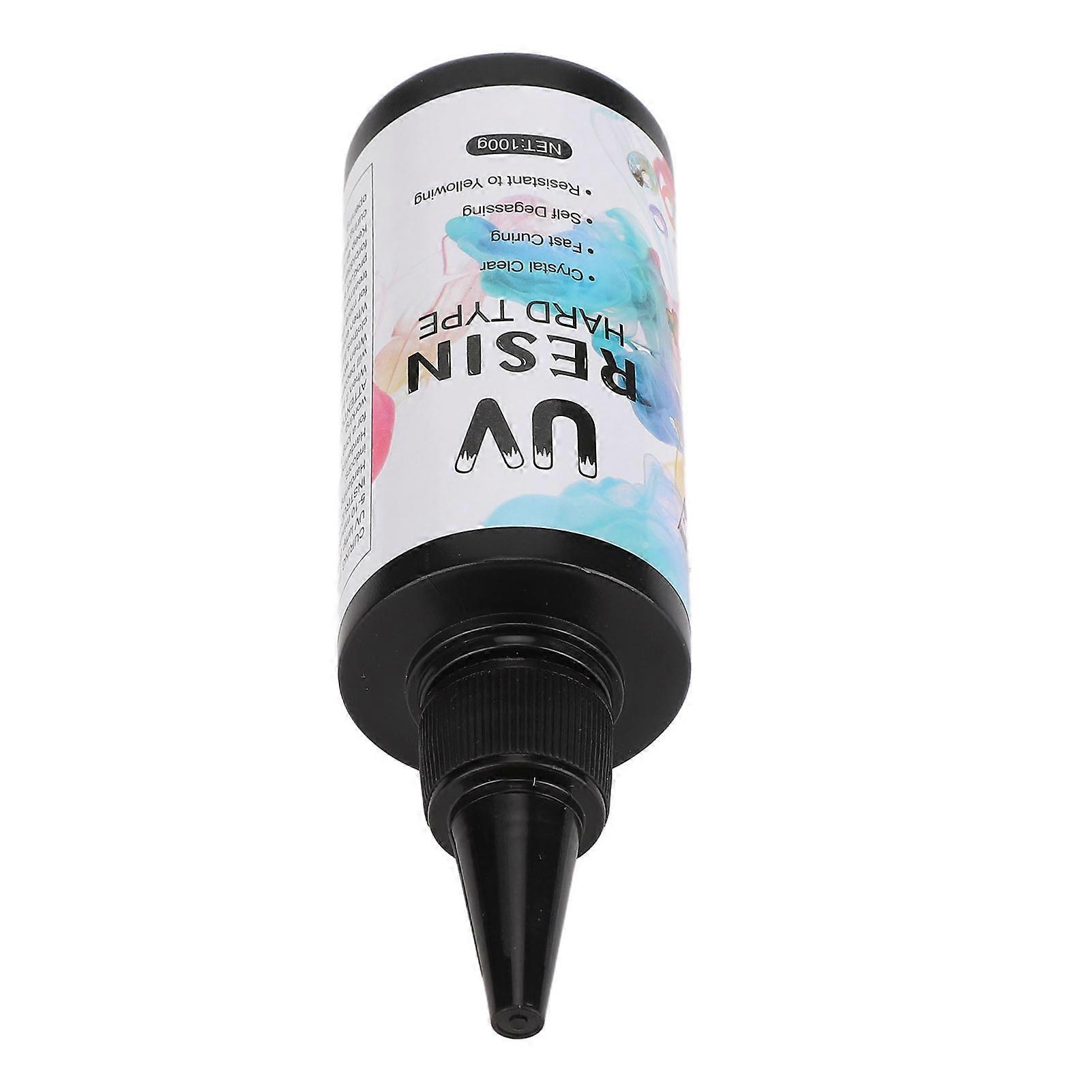 UV Resin Handworked DIY Transparent Color Anti Yellowing Fast Curing Clear UV Glue Adhesive for Craft Decorations 100g 