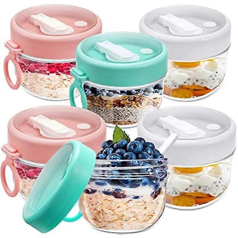 20 Oz Yogurt Jars Leakproof Overnight Oats Jars Oatmeal Salad Jars With Lids Smoothie Prep Containers Cups For Food Storage