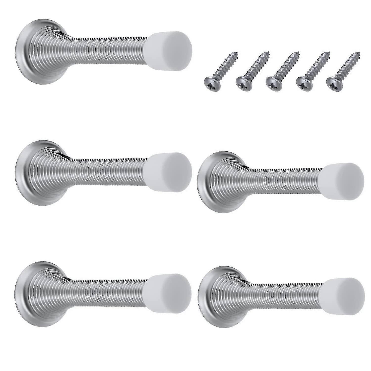 مجموعة من 6 نوابض كتلة الباب ، سدادة الباب ، سدادة الباب ، سدادة الباب ، سدادة باب الحائط لحماية الجدران والأبواب للمنزل والمدرسة