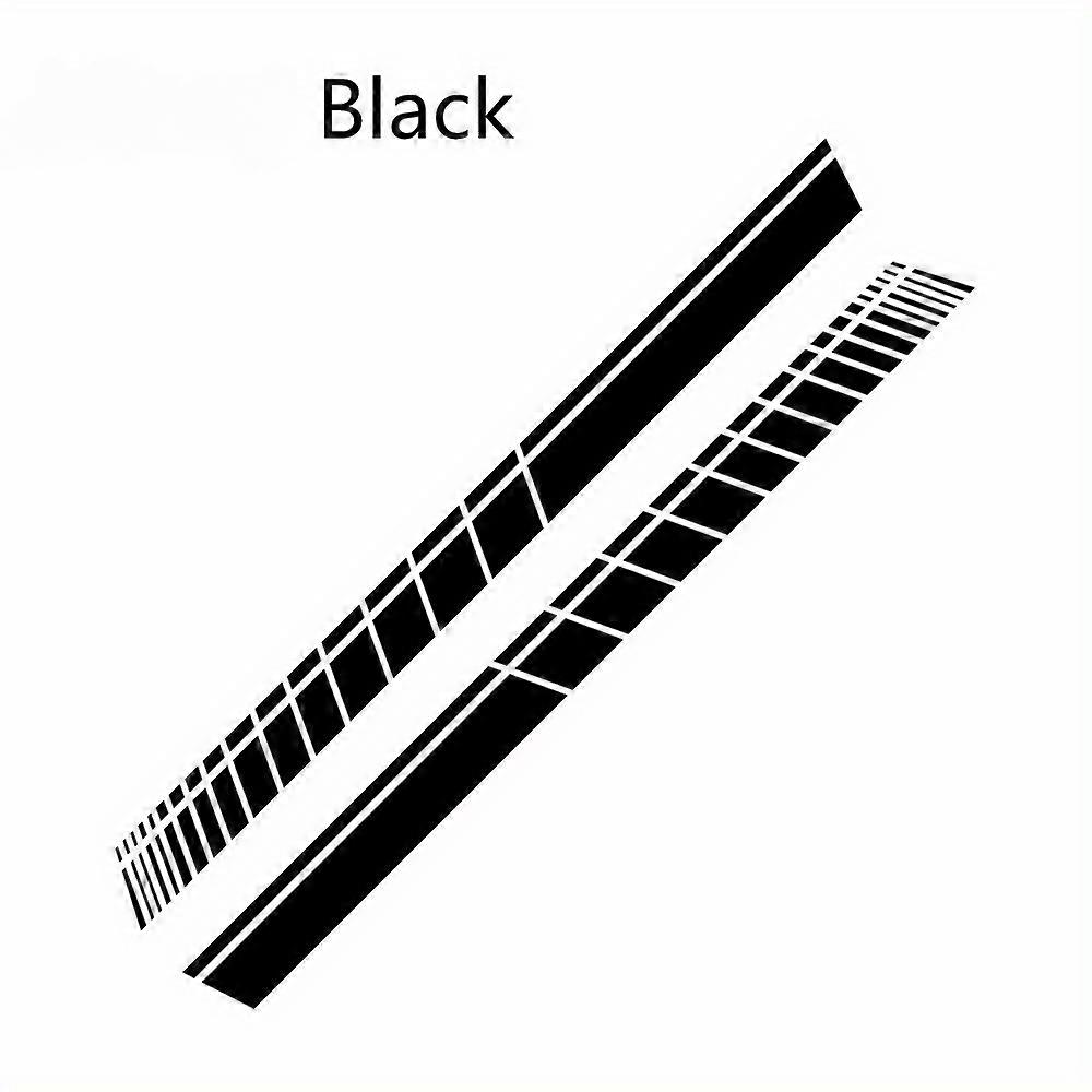 2pcs Universal Car Side Skirt Sticker - Long Stripe Vinyl Film Wrap Stickers For DIY Tuning & Scratch Protection