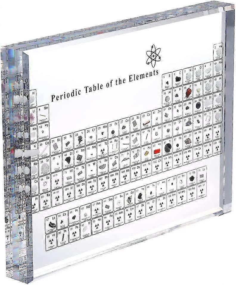 Acrylic Periodic Table With Real Elements, Chemical Elements Display, Periodic Table Of Elements, School Teaching, Birthday Gift