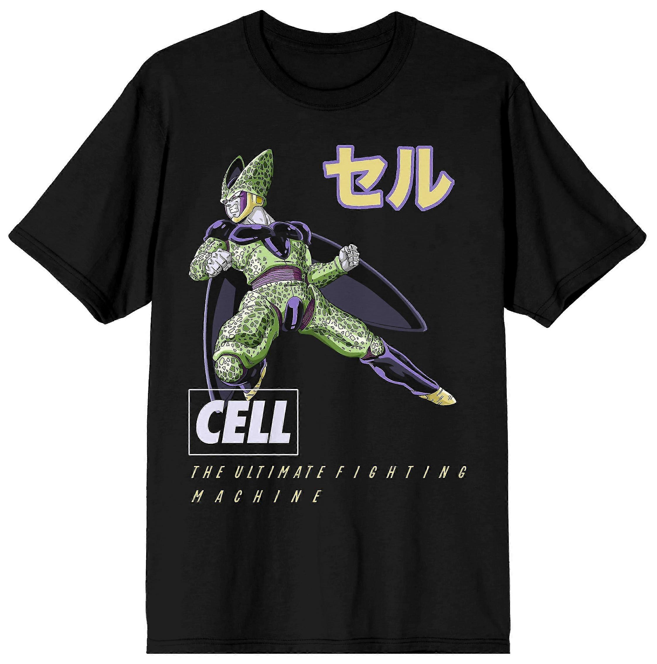 Dbz Cell Men Black Crew Neck Tee - M Exquisite Workmanship