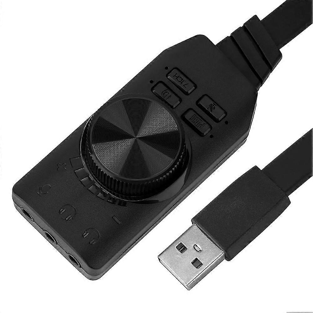 Usb Sound Card Adapter 7.1 Channel 3.5mm Audio Interface Usb2.0 Microphone Headset Computer Game So