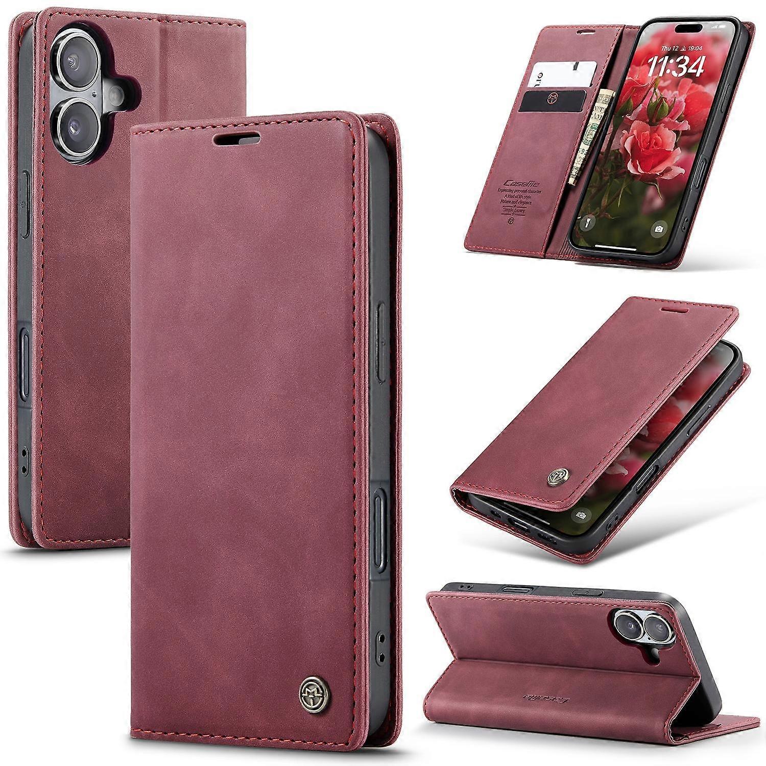 Multifunctional Leather Phone Case For iPhone 16 Plus