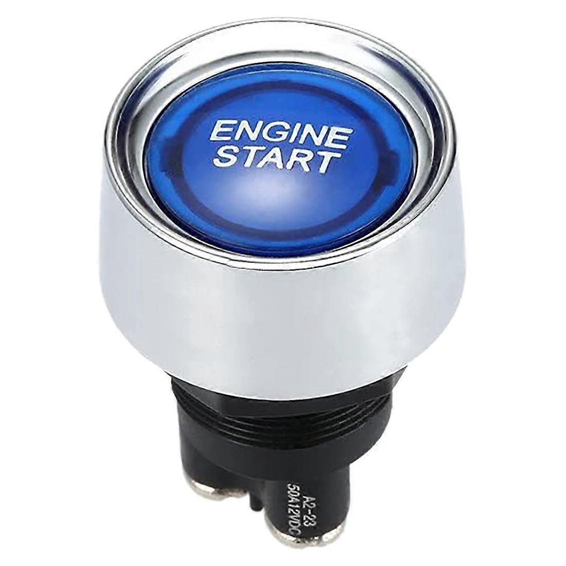 Engine Button Car DC 12V 24V Blue Car Start Engine Button Light Switch Button Start Ignition Switch