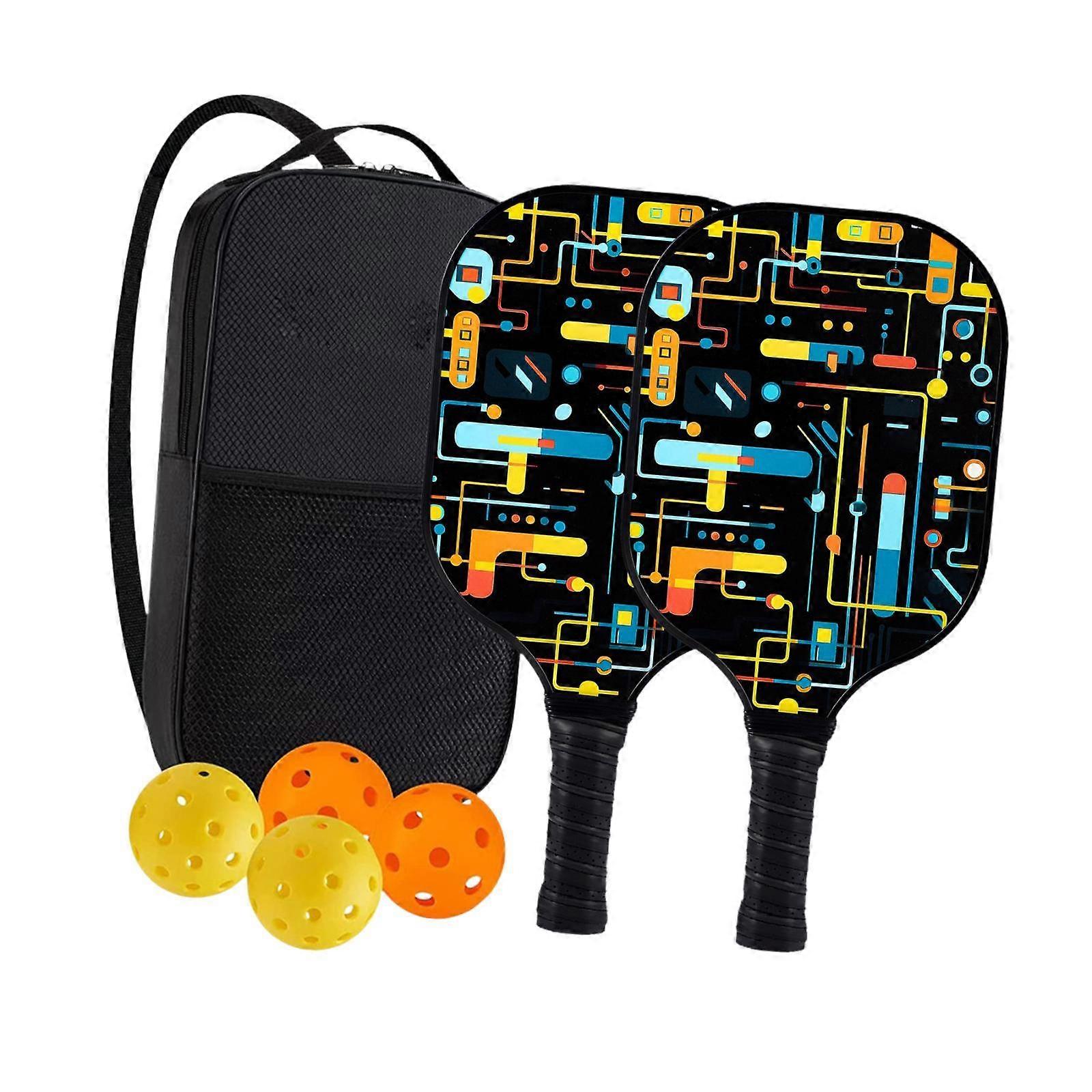 סט משוט כדורי חמוצים 4 כדורי חמוצים במתנה סיבי פחמן לספורט ביתי מקורה