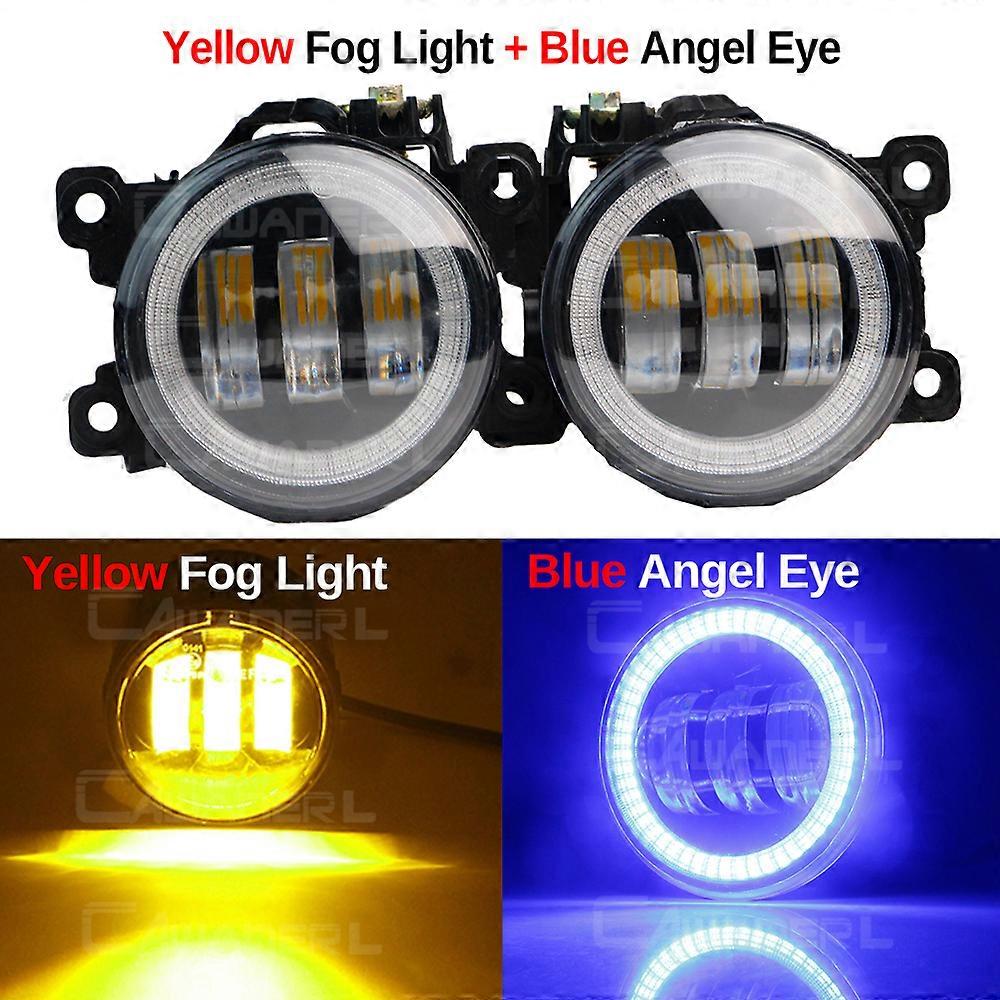 2 X 30W H11 Car Front LED Fog Light Assembly with Angel Eye Daytime Running Lamp DRL 12V For Jeep Cherokee KL 2014 2015 2016