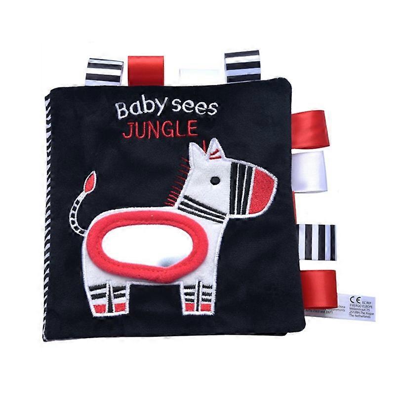 Baby Book Toys For Toddler Newborn Infant Soft Cloth Books Baby Quiet Book Early Educational Black White Book Visual Stimulation - Cloth Books