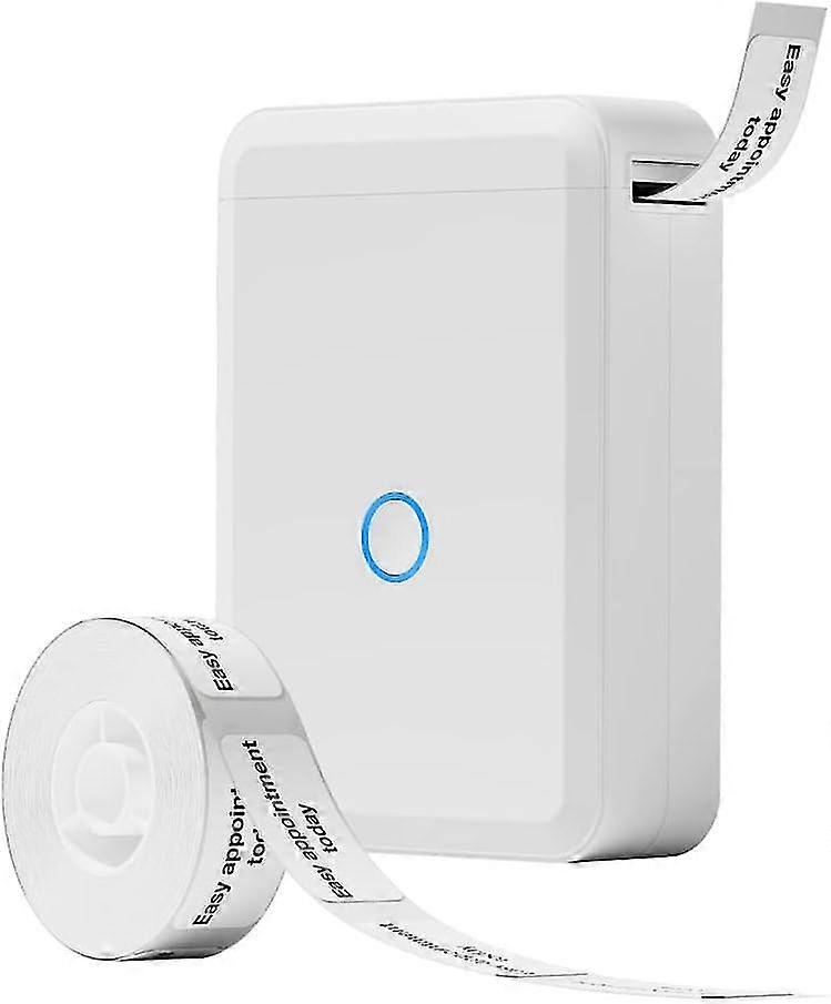 Label Maker Machine, D110 Bluetooth Thermal Label Maker Machine With 1 Roll White Starter Label Paper, Usb Rechargeable Portable Compatible With Ios A