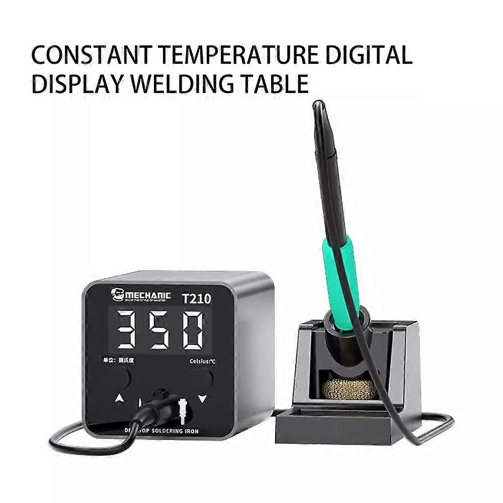 MECHANIC T210 LED Large Display Intelligent Desktop Soldering Iron Heating Core Short Circuit Protection Welding Station