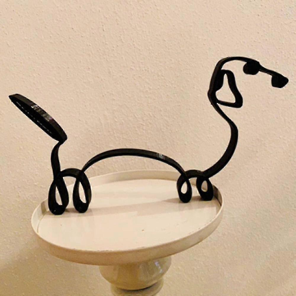 الحديثة الحد الأدنى المعادن الكلب النحت المنزل غرفة الديكور تمثال الفن الحلي