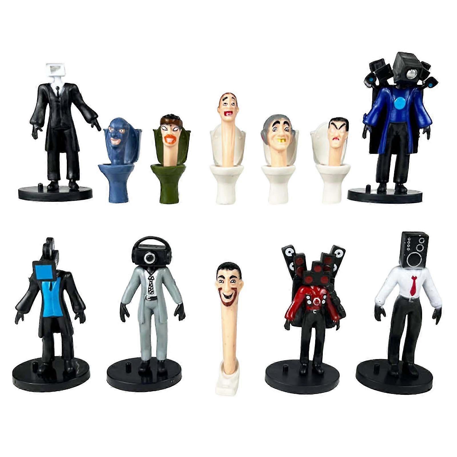 Toilet Man Vs Surveillance Man Figurines Model Toys Unique Design Simulation Miniature Models For Home Car Office Tabletop