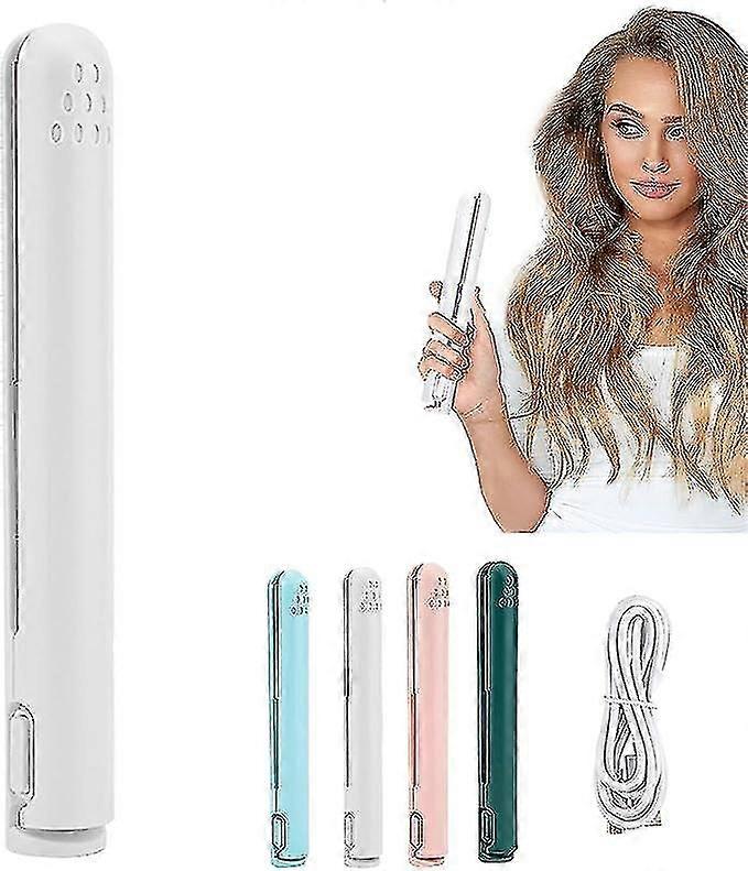 Mini fer à friser à double usage 2 en 1 bigoudi Outil de curling de cheveux portable USB Hk-En stock