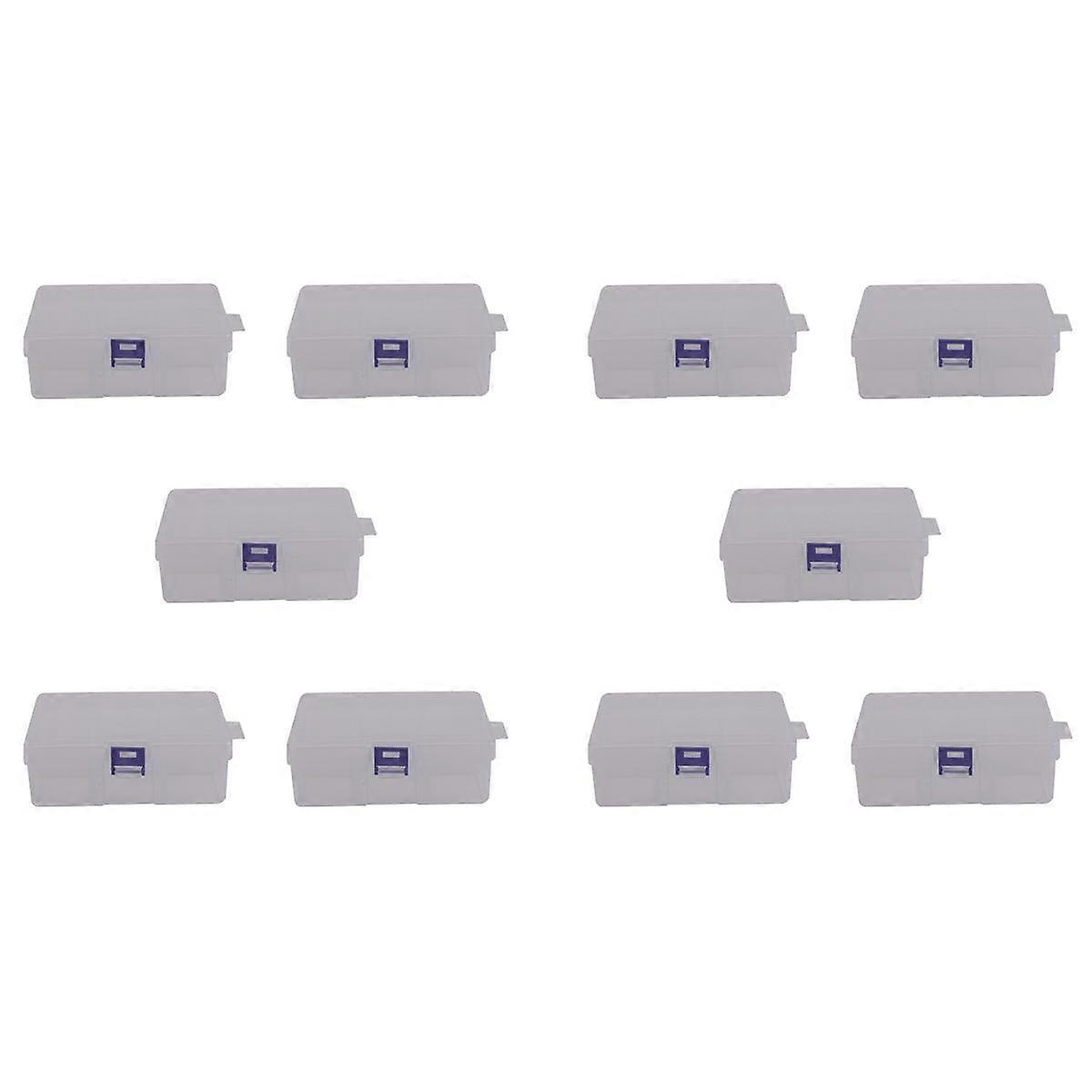 10X 6 Removable Plastic Storage Box Jewelry/Earring/Tools Container Organizer