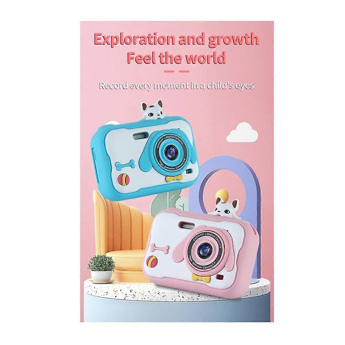 A8S HD Dual Lens 4000W Pixel 5472X4104PX Photo Resolution Without Memory Card Children's Camera,Blu