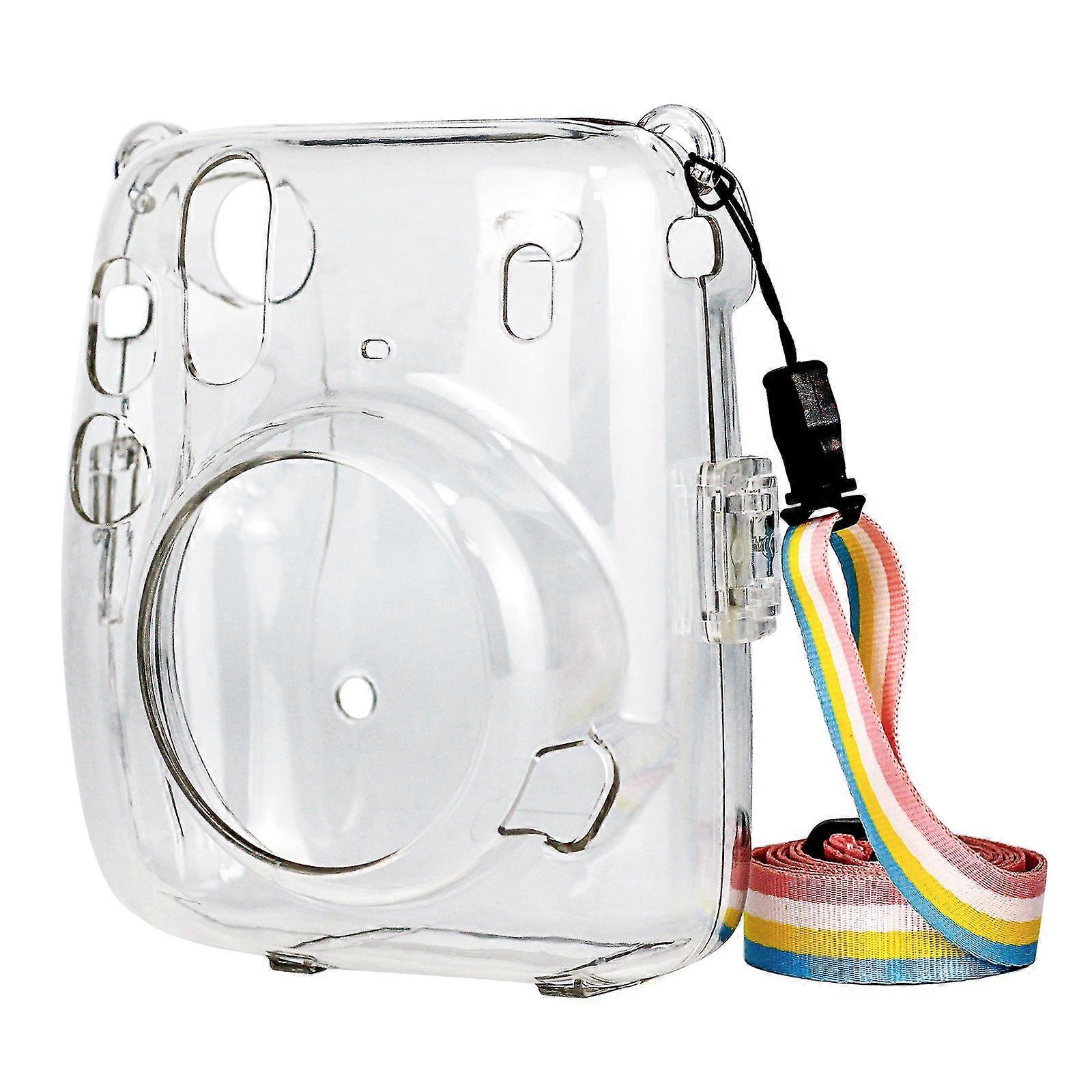 Translucent Pvc Camera Case For Fujifilm Instax Mini 11 With Rainbow Strap