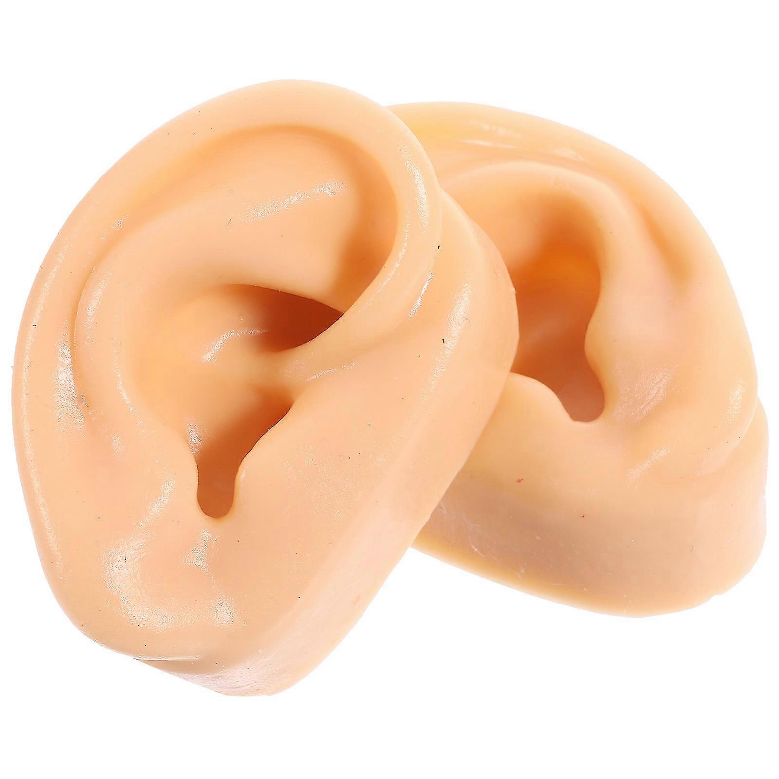1 Pair of Human Ear Model Simulation Ear Artificial Human Ear Silicone Ear Model