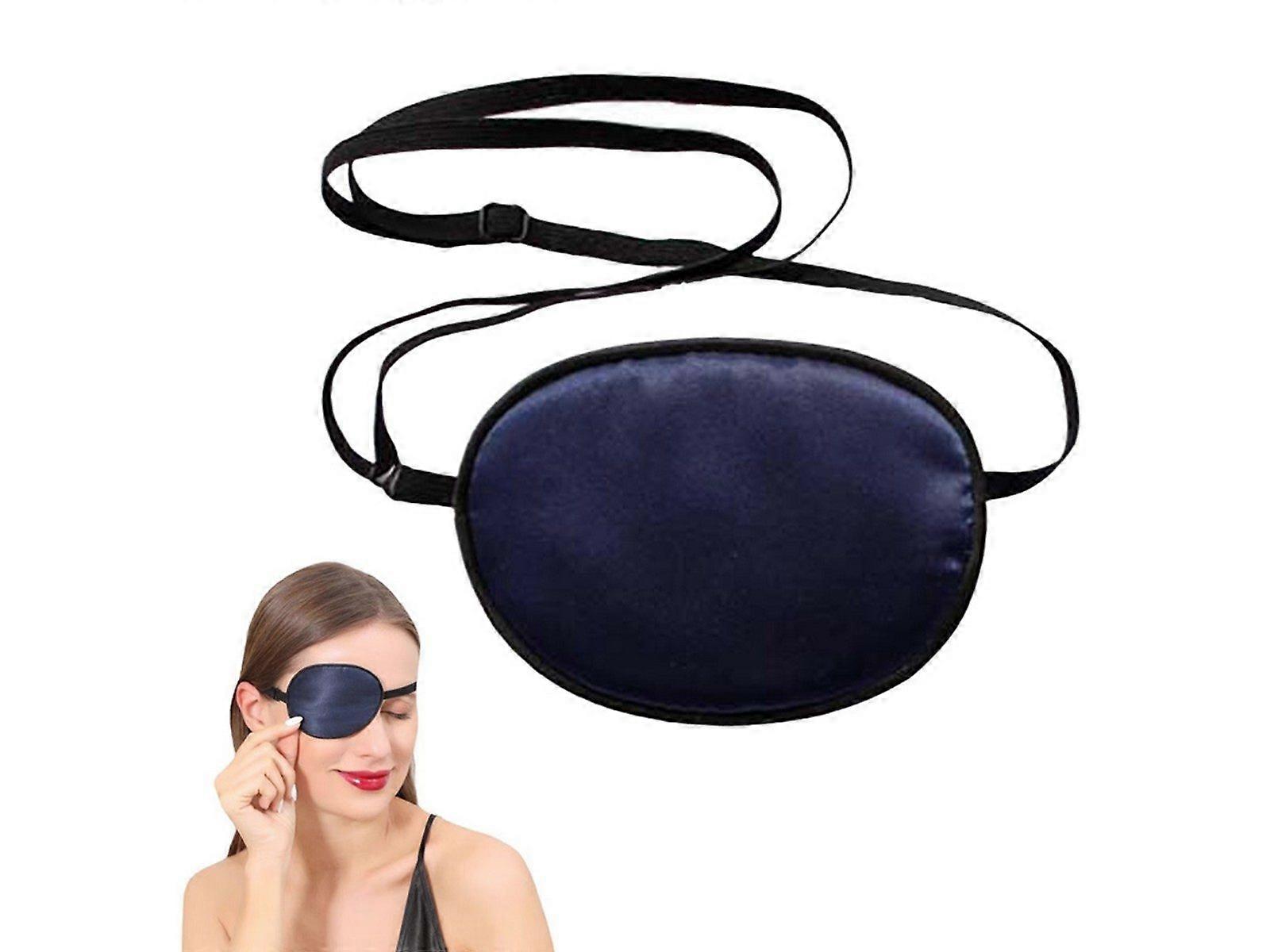 1Pc 100% Mulberry Silk Eye Patch for Adults - Blue
