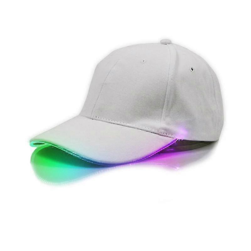 Super Cool Adjustable Led Luminous Hat Flash Fiber Optic Baseball Cap Party
