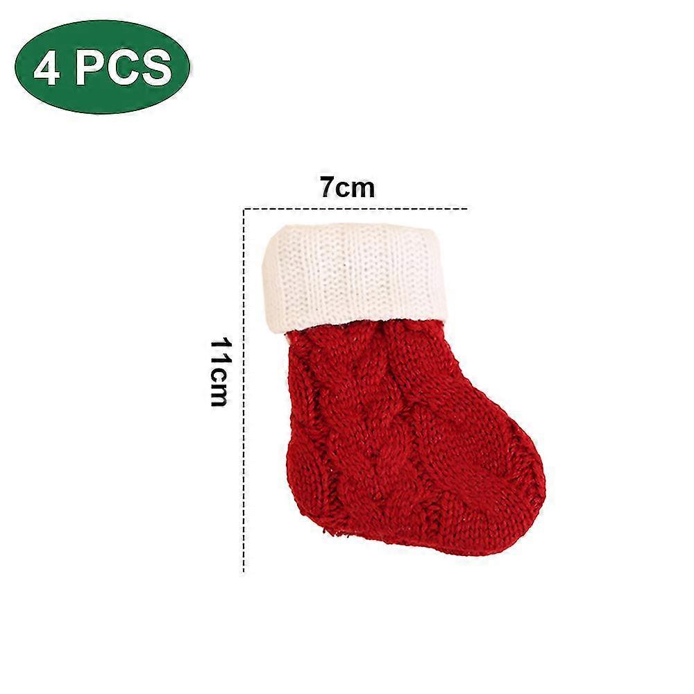 Sacos de Talheres de Natal Fork Spoon Socks Tableware Silverware Holders Meias
