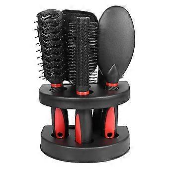 5pcs Haarbürste Kämme Set Salon Friseur Styling Werkzeug Spiegel Halter Stand Dressing Kamm Kit für Frauen Männer