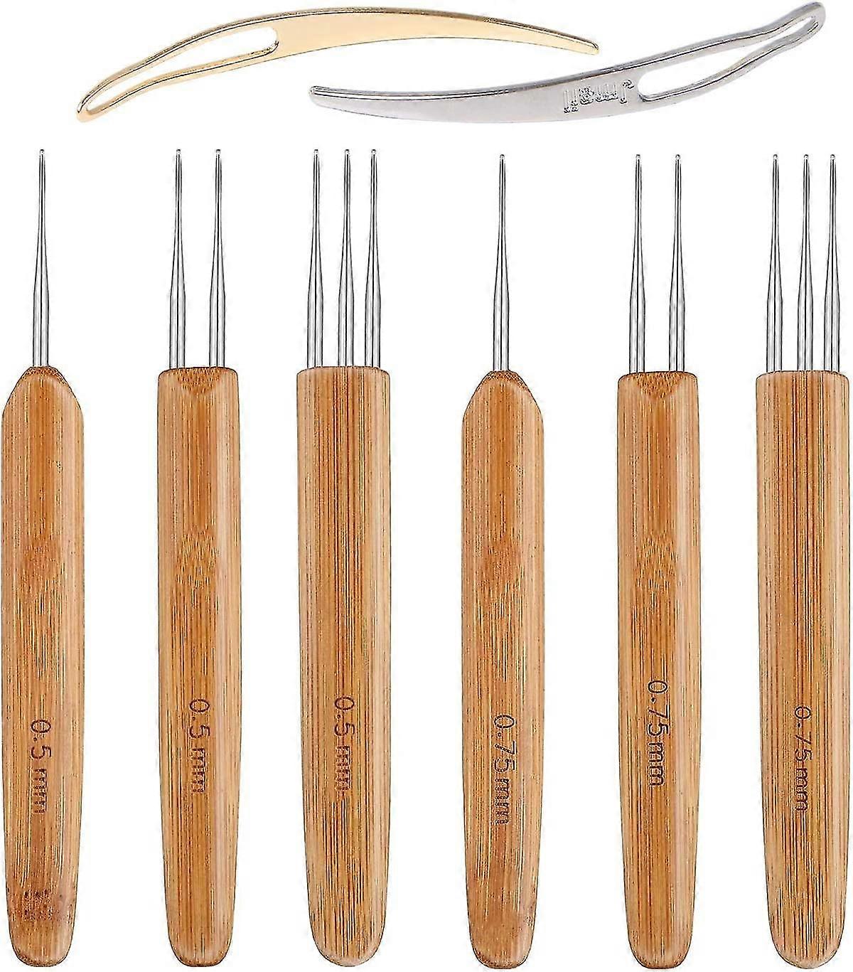 8 Pcs Dreadlock Crochet Hook Tool, Braid Hair Dreadlocks Needle Weaving Crochet