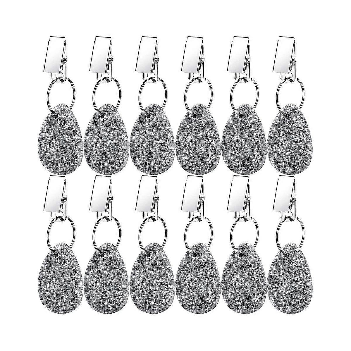 12 Pieces Tablecloth Weights Tablecloth Pendant Teardrop Shape Table Cover Weights Stone Table Weig