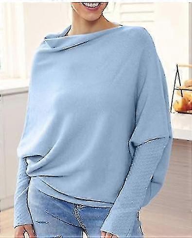 Asymmetric Draped Jumper, A Jumper As Ultra Soft As The Clouds Ladies Long Sleeve Slouch Batwing Plain Soft Knitted Jumper