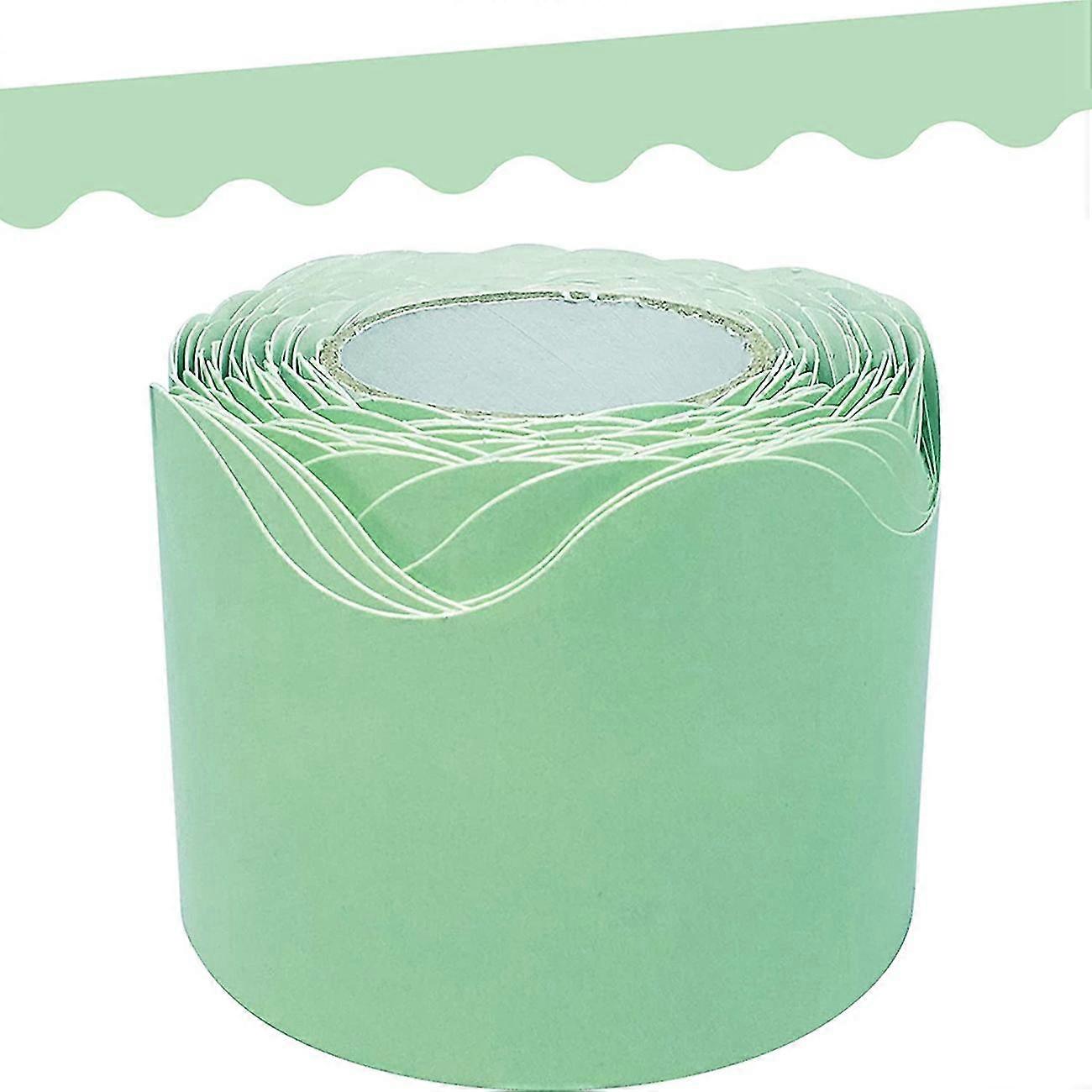 Mint Green Scalloped Rolled Border Trim - 50ft - Decorate Bulletin Boards, Walls, Desks, Windows, Do