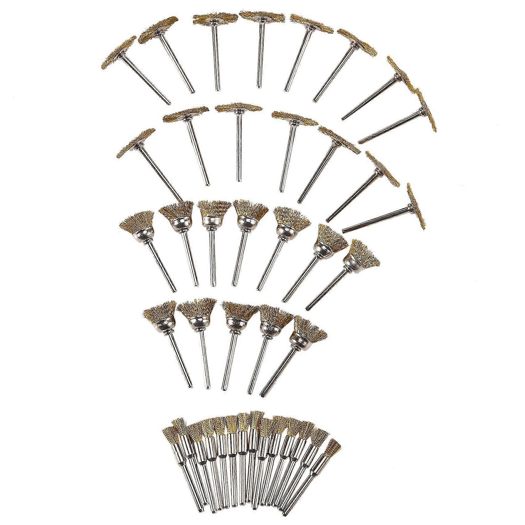 45 Pc Brass Wire Wheel Brushes Wire Brushes Set For Accessories Tools Polish Clean