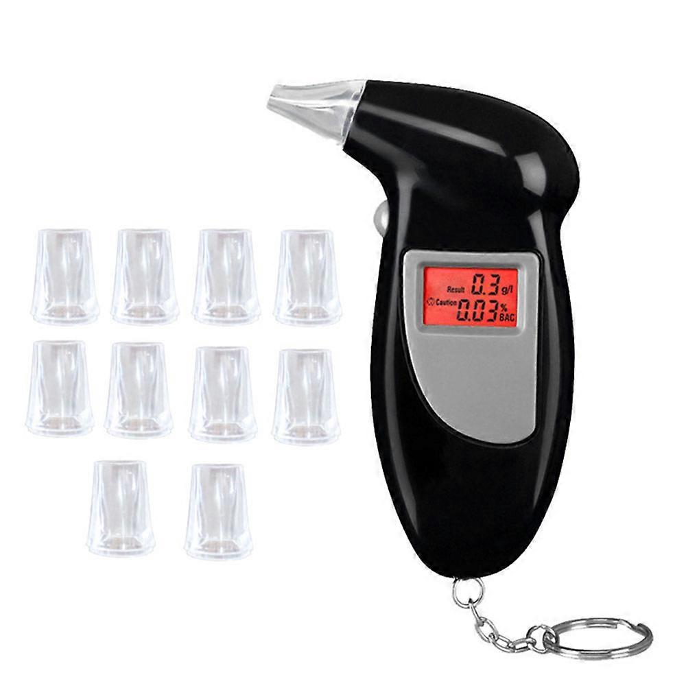 Digital Alcohol Detector With Blowing Nozzle Alcohol Breath Tester Breathalyzer For Vehicle Portable Drink-driving Breathalyzer