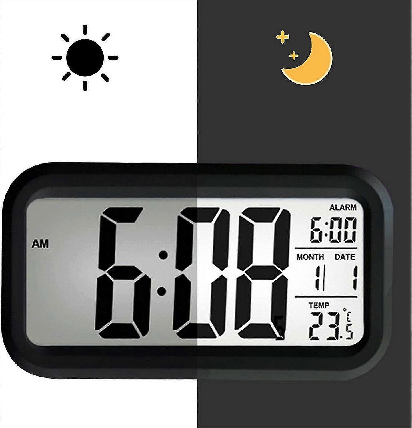 Led Digital Alarm Clock Backlight Snooze Mute Calendar Desktop Electronic Bcaklight Table Clocks Desktop Clock (blue)