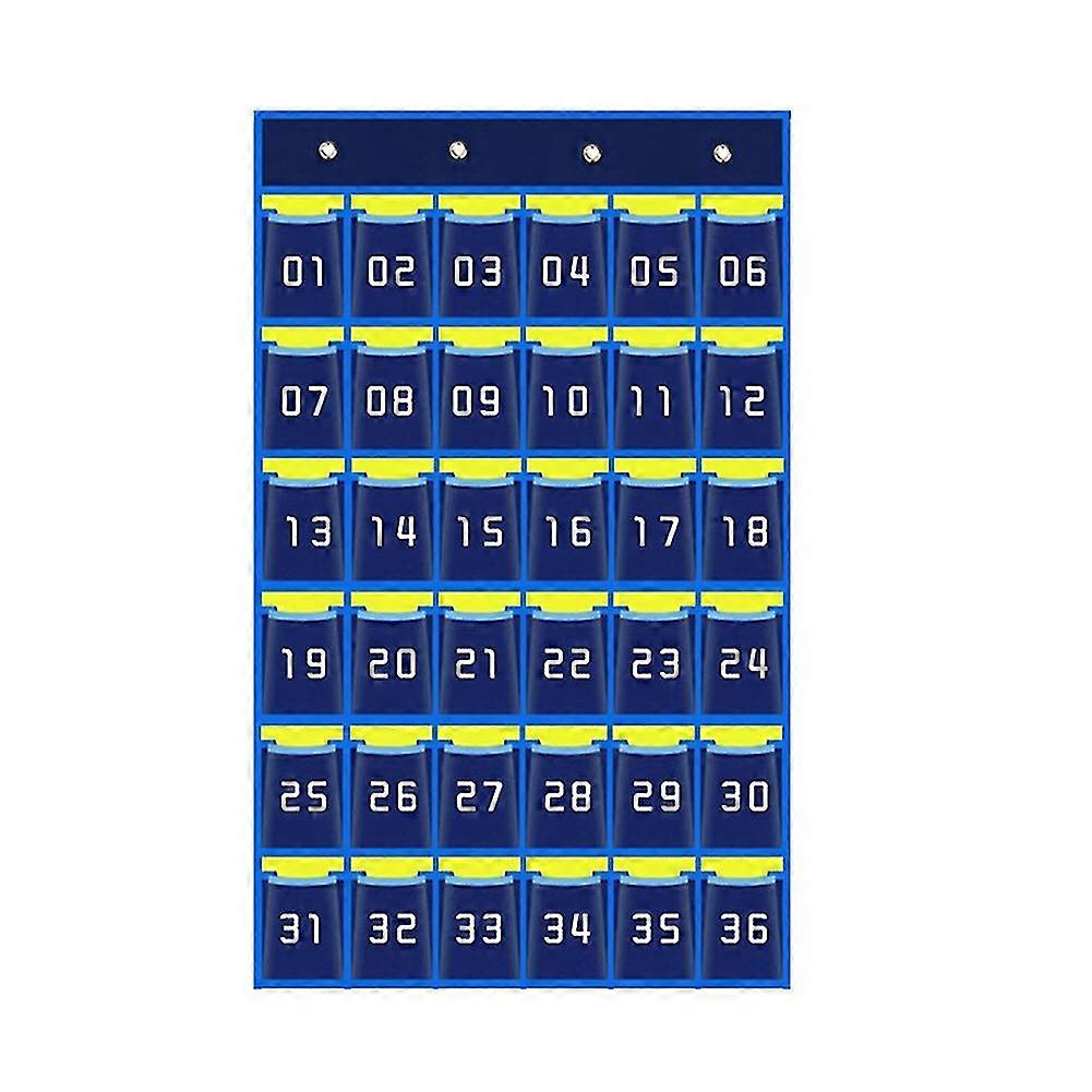 36 Numbered Pockets Chart Cell Phone Hanging Organizer Hanging Bag For Classroom Calculator Mobile