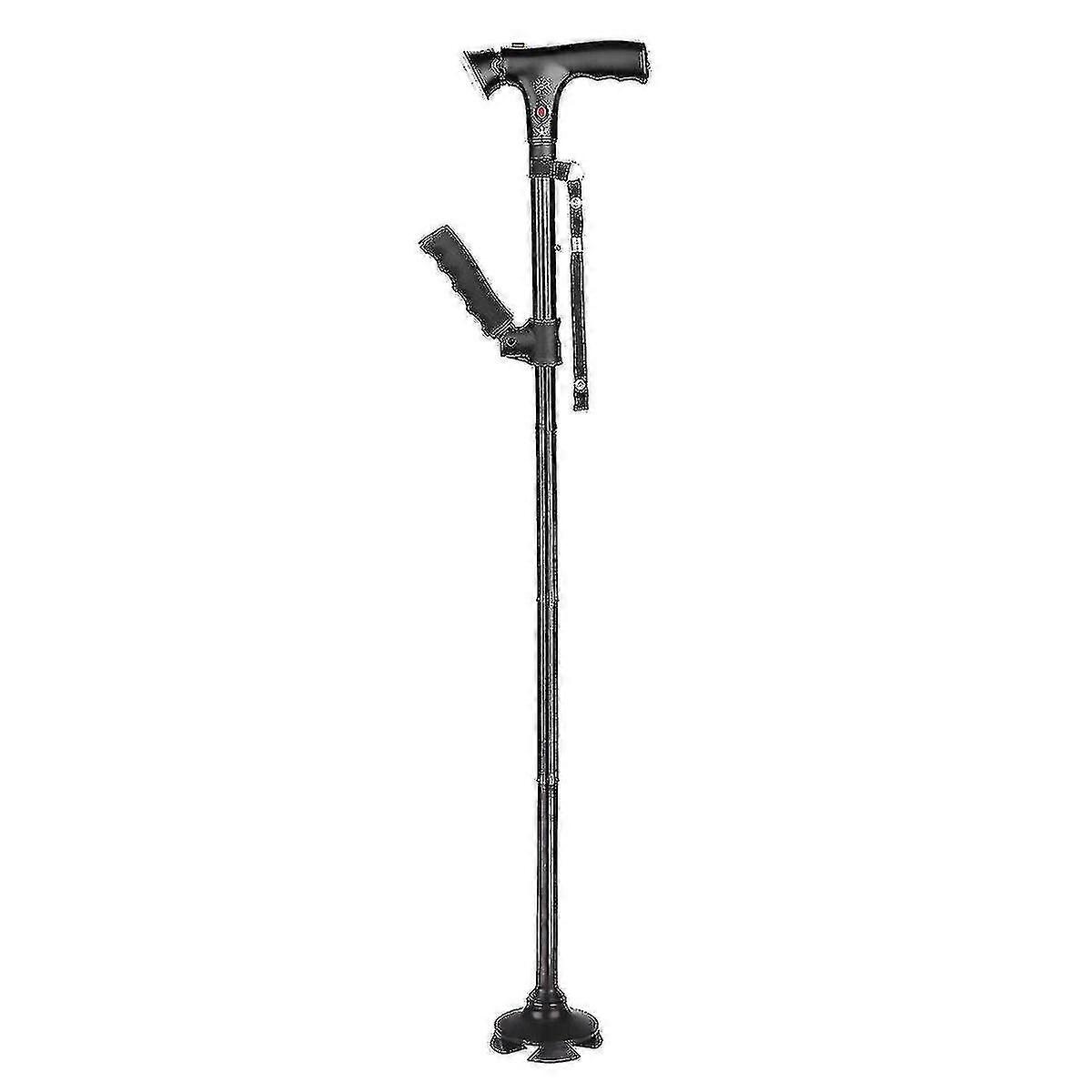 Telescopic Collapsible Folding Cane Led Trusty Walking Cane With Alarm For Elder