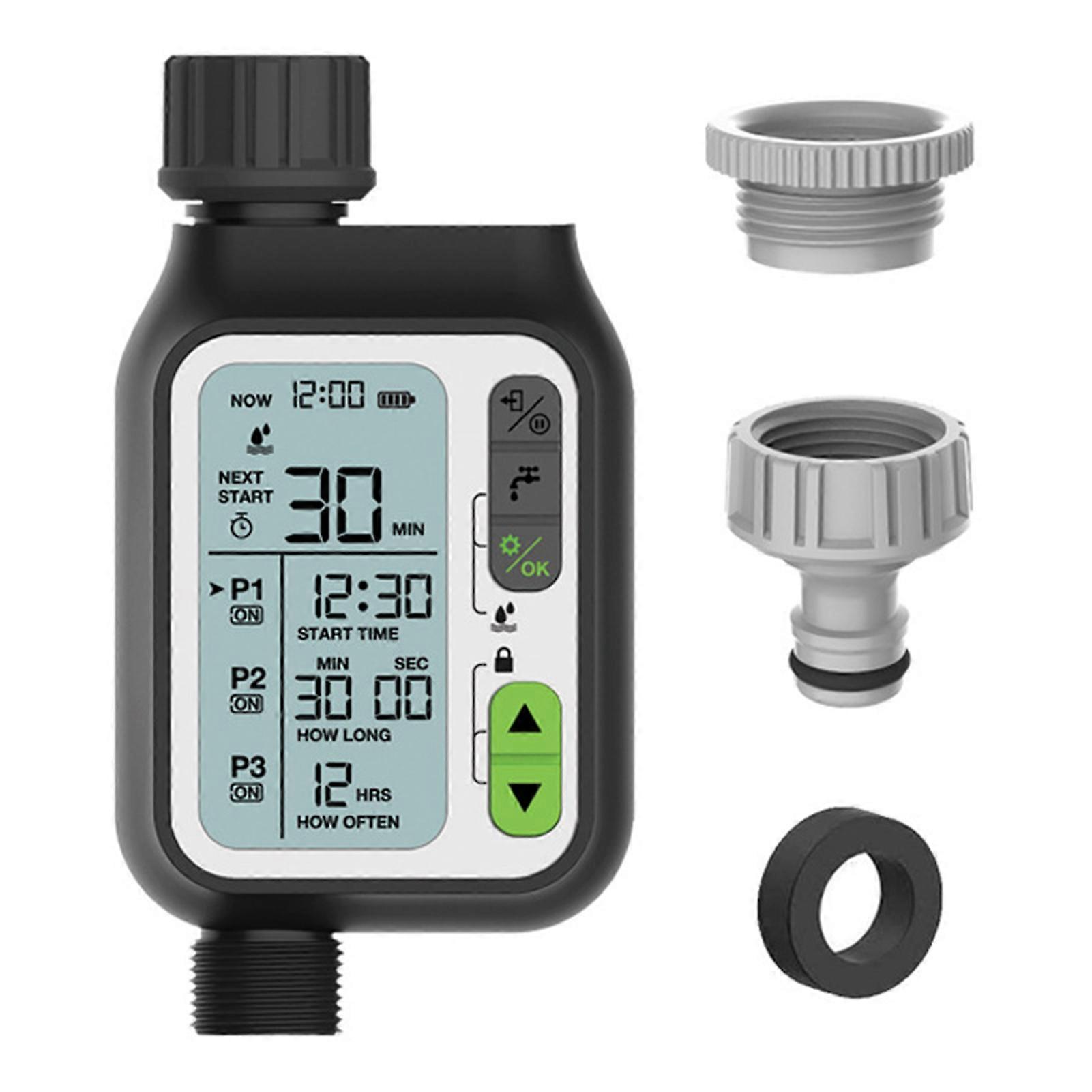 Electronic Irrigation Regulator Automatic Irrigation TimerWaterproof Sprinkler Controller 3 Separate Timing Programs Rain Sensor