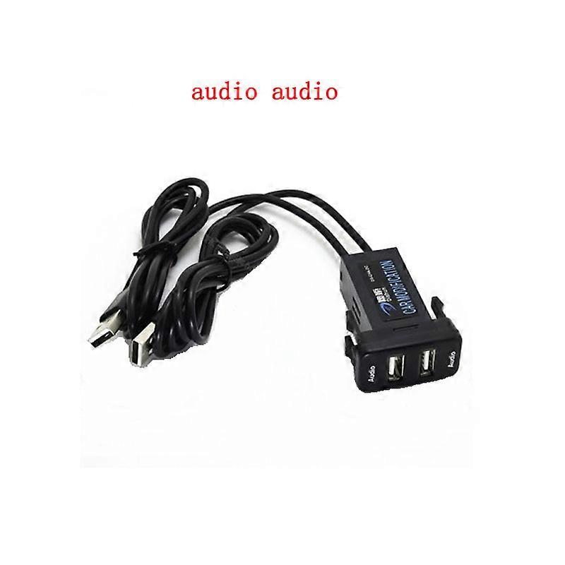 1pc USB Charger Audio Connector Voltage OUT TEMP IN Display Temperature VOL.V TEM For Toyota Fj CRUISER Previa 2004 Camry