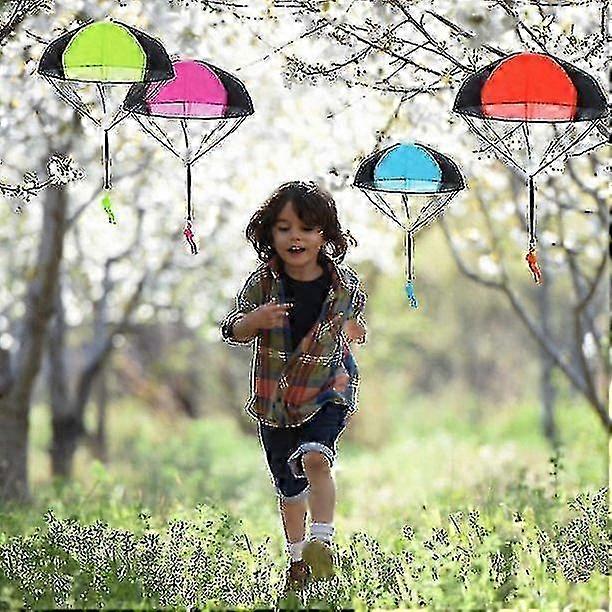 4 חתיכות יד מיני בובה חיילים צעצועי מצנח בחוץ כיף לילדים אביזרי ספורט מצנח לחיילים מוטסים