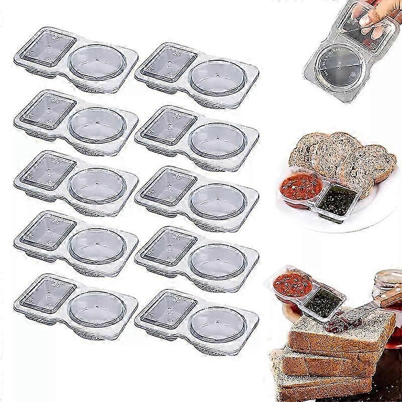 Gewürzbehälter mit zwei Fächern, 2024 Snackbehälter mit zwei Fächern