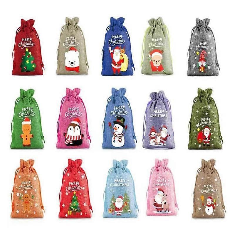 INF jule jute gaveposer 15 dele