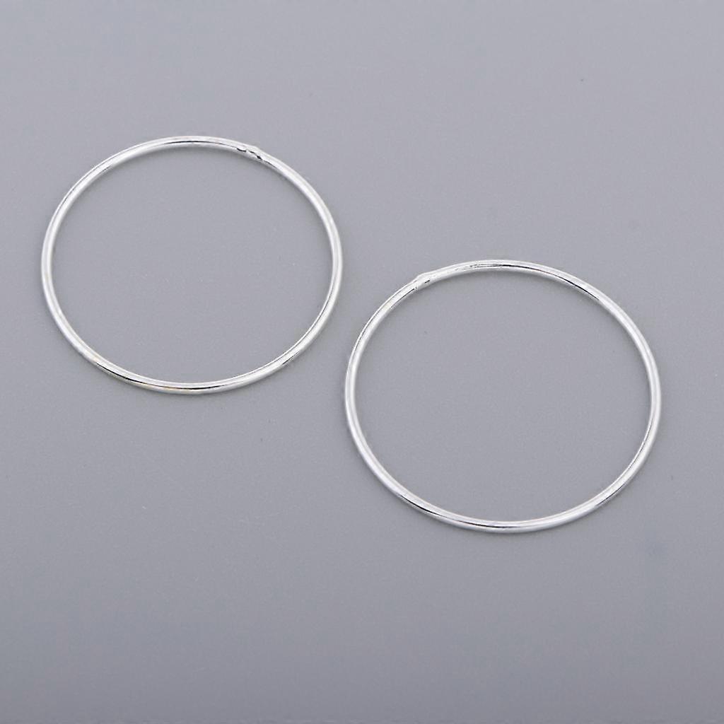 SPLIT KEY RINGS Hoops Crafts Findings Various Shapes & Silver Key Link Rings - 20mm 4 Pieces