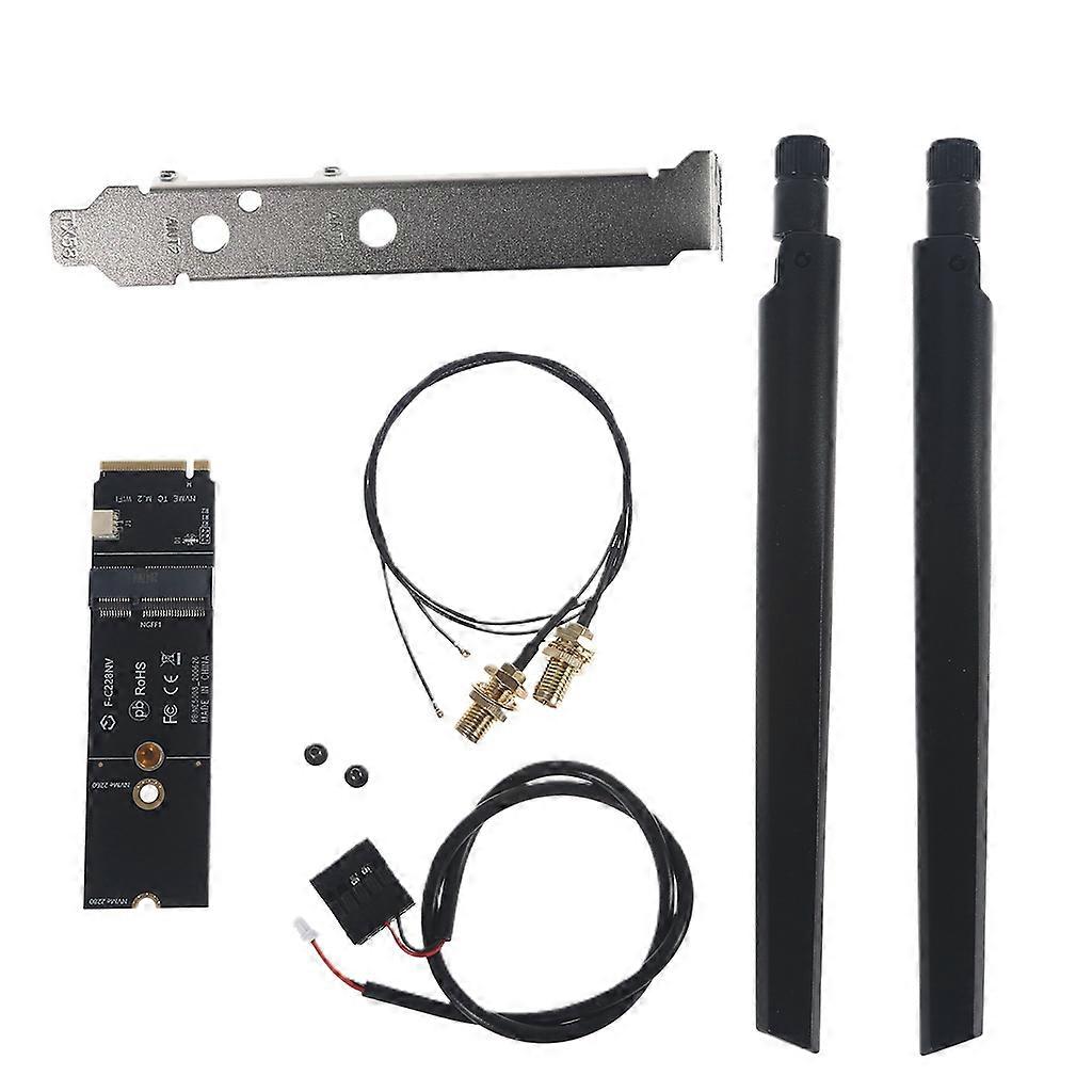 for M.2 to Nvme WiFi Card to for M.2 for Key for M Wifi Adapter for SSD Converter AX200 AX210 BCM94360NG Bluetooth-compa