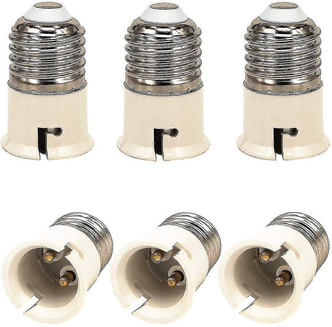 6pcs E27 Adapter E27 To B22 Lamp Base Adapter Converter, E27 To B22 Lamp Base