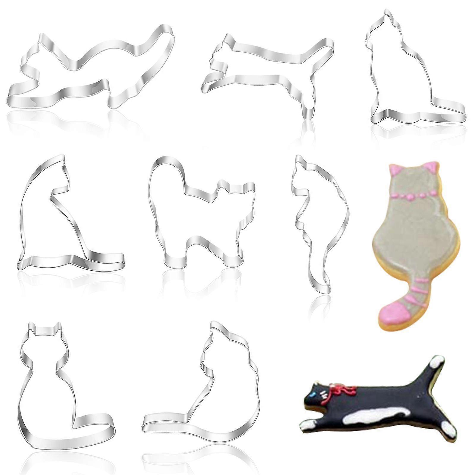 8 stainless steel cat biscuits mold