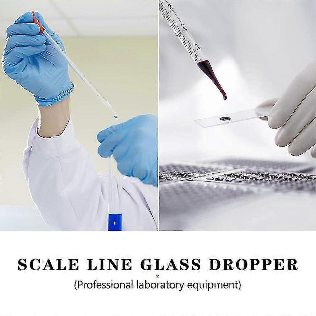 Set di pipette in vetro Pipetta contagocce graduata in vetro con contagocce con tappo in gomma