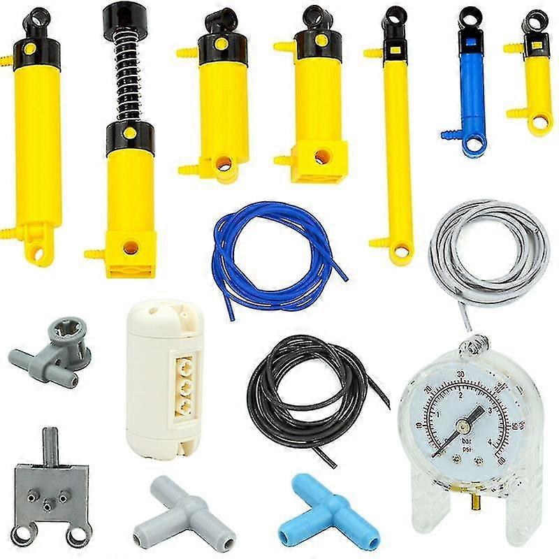 Moc Technical Parts Pneumatic Air Pump Bricks Small (6l) V2 With Reinforced Cylinder 19476 19482 19475 Compatible 8800 Blocks Jb5-2